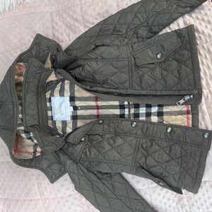 Burberry Kids Quilted Jacket - Olive